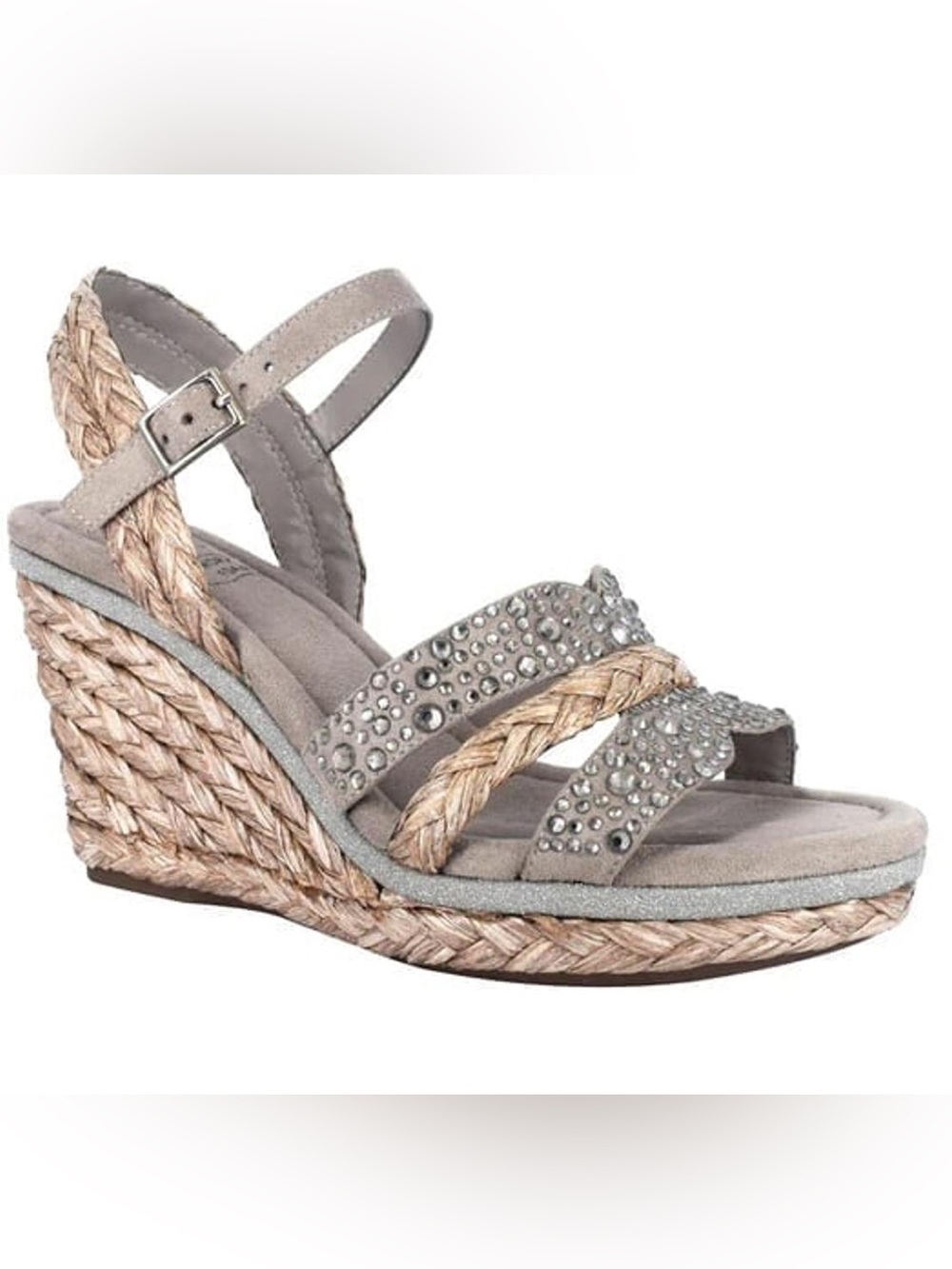 Impo Olympia Wedge Sandals Wedge Sandals Taupe Suede US 8.5